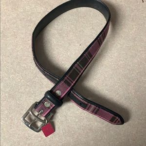Coach plaid L dog collar
